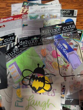 Lot of 50 packs/sheets of stickers, scrapbooking embellishments, decoupage paper
